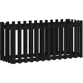 vidaXL Hochbeet Latten-Design Schwarz 150x50x70 cm Massivholz Kiefer