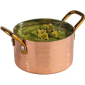 Aps 40730 Serviertöpfchen MUMBAI, Edelstahl, gehämmerte Oberfläche, Kupfer-Look, Ø 9 cm, Höh 5,5 cm, 0,3 Liter