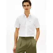 Tommy Hilfiger Kurzarmhemd "LIGHT OXFORD SOLID" regular fit, Button-down-Kragen