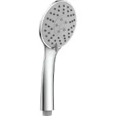 Schutte Handbrause NAPOLI, Wellness Duschkopf mit 3 Strahlarten, Regendusche mit Wasserstopp-Funktion, Chrom
