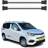 Omtec Dachträger Grundtäger für Toyota Proace City 2019-2025 75kg Alu Silber 2 tlg