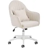 Livetastic Drehstuhl PALERMO, höhenverstellbar, Webstoff, weiß, 5 Rollen, 57 cm breit, 98 cm hoch