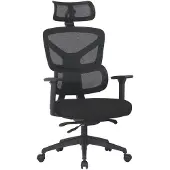 Novel Drehstuhl ROLF, höhenverstellbar, drehbar, Stoff/Mesh, Schwarz, 140 kg Tragkraft, Sitzbreite 53 cm