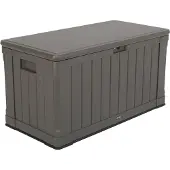Lifetime Kunststoff Gartenbox 440 L Auflagenbox & Gartentruhe Braun 64x128x67 cm