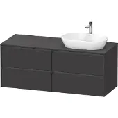 Duravit Waschtischunterschrank Ketho.2 140x55cm, B R, gra matt, 4 Schub., wandhängend