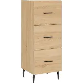 vidaXL Highboard Sonoma-Eiche 34,5x34x180 cm Holzwerkstoff