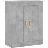 vidaXL Highboard Betongrau 69,5x34x180 cm Holzwerkstoff