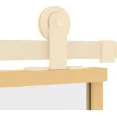 vidaXL Schiebetür Golden 90x205 cm ESG-Klarglas und Aluminium