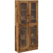vidaXL Highboard Altholz-Optik 82,5x30,5x185 cm Holzwerkstoff