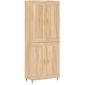 vidaXL Highboard Sonoma-Eiche 69,5x34x180 cm Holzwerkstoff
