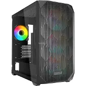 Sharkoon MK3 RGB, Micro Tower, PC, Schwarz, micro ATX, Mini-ITX, Multi, Taschenlüfter