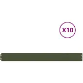 vidaXL Raseneinfassung 10 Stk. 10 x 103 cm Kaltgewalzter Stahl