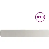 vidaXL Rasenkanten 10 Stk. 15x103 cm Edelstahl
