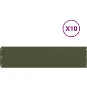 vidaXL Raseneinfassung 10 Stk. 25 x 103 cm Kaltgewalzter Stahl
