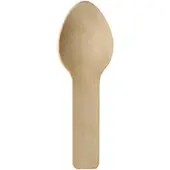 Papstar Fingerfood-Löffel aus Holz "pure", 7,6 cm, ideal für Snacks | Folie (150 Stück)