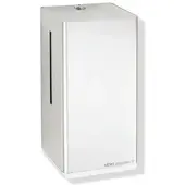 Hewi SENSORIC Elektronischer Desinfektionsmittelspender, Edelstahl, matt geschliffen, Entnahmeöffnung aus Polyamid, Füllmenge 500 ml, Breite 131 mm, Höhe 270 mm, Tiefe 114 mm, in Farbe 99 (Reinweiß)