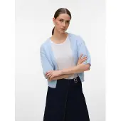 Vero Moda Strickjacke "VMMAYBE 2/4 OPEN CARDIGAN NOOS", Damen, Gr. S, cashmere blau, Strick, Obermaterial: 100% Polyester, unifarben, normal, V-Ausschnitt, Strickjacken Strickjacke, Kunstfaser