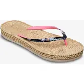 Roxy Zehentrenner "SOUTH BEACH III", Damen, Gr. 36, beige (schwarz, pink), Synthetik, Schuhe Zehentrenner