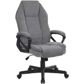 Venda Drehstuhl NIKITA, Chenille Grau, Taschenfederkern, höhenverstellbar, 51 cm Sitzbreite, 140 kg