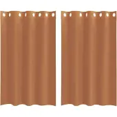 vidaXL Voile Vorhänge mit Ösen 2 Stk. Terrakotta