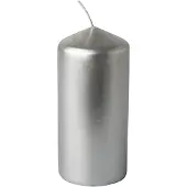 Starpak 12 Stumpenkerze Ø 60 mm · 130 mm silber