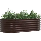 vidaXL Hochbeet Braun 160 x 80 x 44 cm Stahl