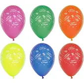 Papstar Luftballons "Happy Birthday", Ø 29 cm, bunt sortiert | Beutel (10 Stück)