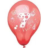 Papstar 72 Zahlenluftballons Ø 25 cm farbig sortiert 7