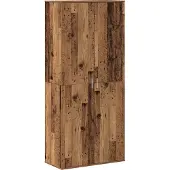 vidaXL Hochschrank mit Regal Altholz 80 x 39 x 178 cm Holzwerkstoff