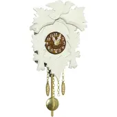 Trenkle Kuckulino 2015 PQ weiss Schwarzwalduhr mit Quarzwerk und Kuckuckruf
