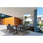 Natur24 Auszugstisch Gartentisch Pelagius 83-166 x 80 x 75 cm Aluminium
