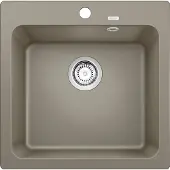 BLANCO Spüle NAYA 5 in TARTUFO mit Ablaufgarnitur ohne Ablauffernbedienung / Ausschnitt: 495 x 490 mm / Silgranit