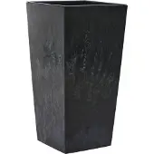 Siena Garden Pflanzgefässe NIZZA STONE schwarz Betonoptik, 35 x 35 x 68 cm Kunststoffgefäss mit Einsatz