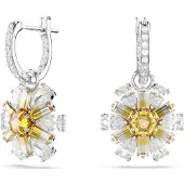 Swarovski Ohrringe - Idyllia drop earrings, Flower, Rhodium plated - Gr. unisize - in Gelb - für Damen