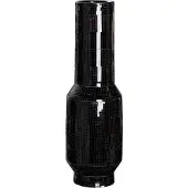 Gilde Bodenvase "Bodenvase Black Disco schwarz H. 51 cm", schwarz, B:16cm H:51cm T:16cm Ø:16cm, Keramik, Vasen, Bodenvase