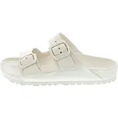 Birkenstock für Damen. 1027384 Sandalen Arizona Essentials EVA (Schmale Passform) gebrochenes weiß (41), Kunststoff, Beige, Wohnung, Keine,