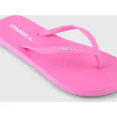 O'Neill Zehentrenner "PROFILE SMALL LOGO SANDALS", Damen, Gr. 40, pink (electric fuschia), Synthetik, Schuhe Zehentrenner, sportlicher Stil, Sommerschuh, leicht profilierte Gummilaufsohle