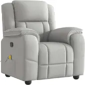vidaXL Massagesessel Wolkengrau Stoff