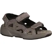 Xsensible Timor bequeme Herrensandale, Grey/Black, Leder/Textil, NEU - Herrenschuhe Sandale / Pantolette, Grau, leder/textil