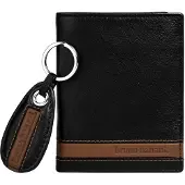 Bruno Banani Herren Geldbörse mit Schlüsselanhänger; W320/1475 Black/Cognac