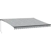 vidaXL Markise Manuell Anthrazit und Weiß 450x350 cm