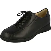 Finn Comfort Bequemer Schnürer Narita, Damen, Schwarz, Leder, NEU - Damenschuhe Bequeme Schnürschuhe, Schwarz