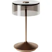 Sigor LED-Akkutischleuchte Numotion, bronze, Glas, IP54, dimmbar, bronze / altmessing, für Wohn- / Esszimmer, Glas, Modern