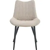 Xonox .home Stuhl 2er Set Lotta Webstoff creme (B/H/T): 53 x 86 x 59 cm