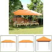 The Living Store Partyzelt Faltbar Pop-Up Orange 580x292x315 cm