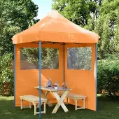 Prolenta Maison Exclusive - Partyzelt Faltbar Pop-Up mit 2 Seitenteilen Orange