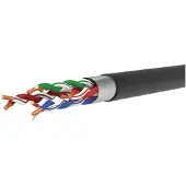 Emos FTP Netzwerkkabel CAT 5e, 100m, PE, CAT5e-Patchkabel FTP, Gigabit LAN Kabel, geschirmtes Ethernet Kabel, für Aussenbereich , S9224