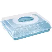 Keeeper Kuchenhaube/Partybutler marco, PP, nordic-blue Deckel mit Verschluss, ergonomischer Griff