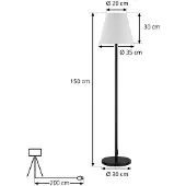 LUCANDE Terrassenleuchte Jaimy, schwarz, Aluminium, 150 cm , Jaimy, Schwarz, für Terrasse, Kunststoff, Modern
