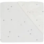 Jollein Spannbettlaken Twinkling 70/75x140/150 cm, Off White/Sea Green